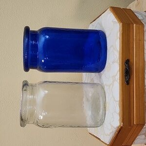 Set of Two Glass Vases